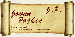 Jovan Pojkić vizit kartica